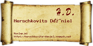 Herschkovits Dániel névjegykártya